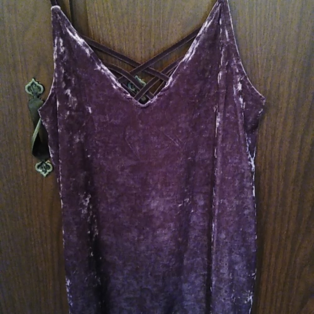 American Eagle, Purple Velvet Sleeveless Shirt